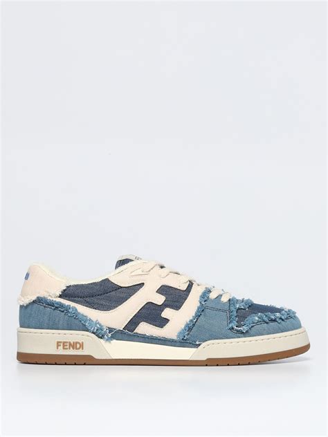 fendi mens trainers|fendi denim sneakers.